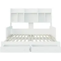 MODFU Letto a scomparsa 90/180×190 con due cassetti, letto per ospiti multifunzionale, divano letto estraibile con presa di corrente e illuminazione, senza materasso, bianco