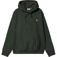 Carhartt WIP - Felpa ampia con cappuccio - Hooded American Script Sweat Raven per Uomo in Cotone - Taglia XL - Nero