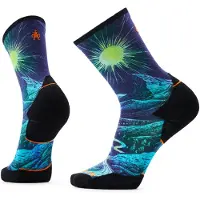 Smartwool Trail Run TC Treeline Print Crew Socks Calze da running (38-41, blu)