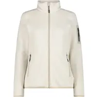CMP Women's Jacket Jacquard Knitted Giacca in pile Donna (36, beige/bianco)