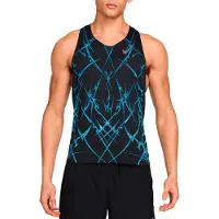 Nike Running - Canottiera ultraleggera e traspirante - M Dri-Fit ADV Aeroswift Singlet Aop Black White per Uomo in Pelle - Taglia XL - Nero