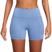 Nike Running - Calzoncini da ciclismo traspiranti e comodi - W Swift 4In Short Tight Aluminum Reflective Silver per Donne - Taglia L - Viola
