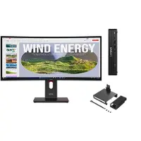 Lenovo ThinkCentre M70q G6 U7 16 512 + ThinkVision T34WD-40 34 UWQHD Docking Processore Intel Core Ultra 7 265T vPro E-core fino a 4,6 GHz P-core fino a 5,2 GHz, Windows 11 Pro 64, 512 GB SSD TLC