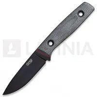 Trc knives Coltello Classic Freedom M390 DLC, black canvas micarta with red liner