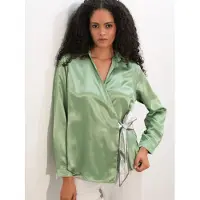 Big Dart Camicia da donna grigio / verde chiaro / bianco