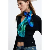 Desigual , foulard stampato Lacroix, Blu, U