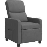 vidaXL Poltrona reclinabile , colore grigio scuro, rivestita in tessuto