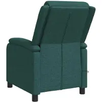vidaXL Poltrona massaggiante relax, colore verde scuro, rivestita in tessuto