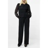 French Connection Canary Pleated Shirt Black Black Taglia: 10 | Maglie a manica lunga Outlet | Donna | Nero