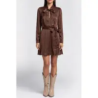 Guess Marciano GUESS Alanis Wrap W/tie Ls Rich Brown Taglia: 46 | Abiti Mini Outlet | Donna | Marrone