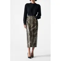 French Connection Brandy Snakeskin Pu Midi Skirt Snake Pu Snake Pu Taglia: 14 | Gonne di pelle Outlet | Donna