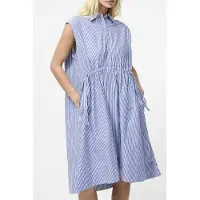 French Connection Rhodes Stripe S/less Dress Linen White/marine Taglia: L | Abiti in T-Shirt Outlet | Donna | Bianco