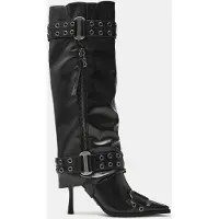 Steve madden Showcaser Boots Black Crinkle Taglia: 39 | Stivali Outlet | Donna | Nero