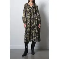 French Connection Lizzy Madeline Crepe Dress Madeline Green Multi Madeline Gre Taglia: 12 | Abiti Midi Outlet | Donna | Verde