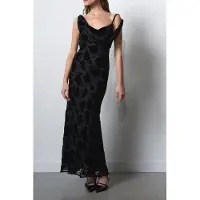 French Connection Kara Burnout Twisted Midi Dres Blackout Taglia: 6 | Abiti Midi Outlet | Donna | Nero