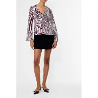 French Connection Ziggy Lara Viscose Top Bordeaux Red/porcela Bordeaux Red/por Taglia: 10 | Maglie a manica lunga Outlet | Donna | Rosso