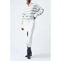 French Connection Vhari Half Knit Jumper Su White/mid Grey Me Taglia: M | Maglioni a maglia Outlet | Donna | Grigio
