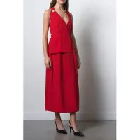 French Connection Vinnie Eden Tailored Dress Lipstick Red Taglia: 8 | Abiti Midi Outlet | Donna | Rosso