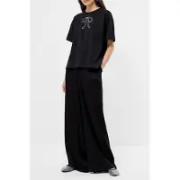 French Connection Pearl Hotfix Bow S/s Tee Blackout Blackout Taglia: L | Maglie Sportivi Outlet | Donna | Nero