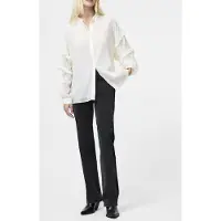 French Connection Emina Chiffon Embroidered Shir Porcelain Cream Taglia: M | Maglie a manica lunga Outlet | Donna | Bianco