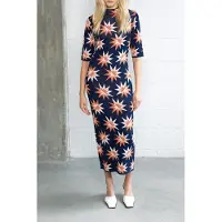 French Connection Imelda Star Jacquard Knit Dres Evening Blue Multi Taglia: XS | Abiti Midi Outlet | Donna | Blu