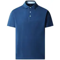 Hackett per uomo. HM5600197 polo jersey manica corta fit classico blu (XL), Casual, Cotone