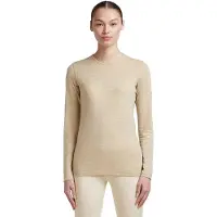Icebreaker Women's 200 Oasis L/S Crewe Intimo lana merinos Donna (XL, beige)