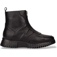 Wonders per donna. A-4425 Stivaletti in Pelle Wild nero (36), Basso, Cerniera, Casual