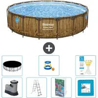 Bestway Power Steel, piscina rotonda - 549x122 cm - composta da 6 parti, modello S570