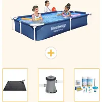 Bestway Steel Pro, piscina rettangolare - 221x150x43 cm - 4 pezzi - Modello S22707