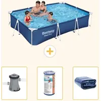 Bestway Steel Pro, piscina rettangolare - 300x201x66 cm - 4 pezzi - Modello S22301