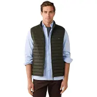 Hackett London per uomo. HM4000197 Gilet Ultra verde scuro (L), Casual, Poliestere