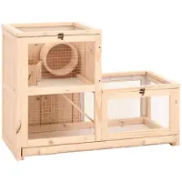 vidaXL Gabbia per criceti 81x40x60 cm in legno massiccio d'abete