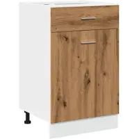 vidaXL Base a cassetti Lyon Artisan oak 50x46x81,5 cm Materiale a base di legno