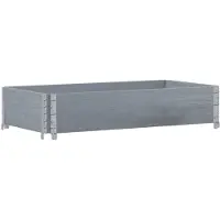 vidaXL Telaio per pallet grigio 100x50 cm in legno di pino massiccio