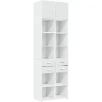 vidaXL Armadio alto bianco 70x42,5x225 cm Materiale a base di legno