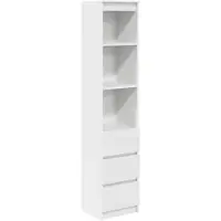 vidaXL Credenza bianca 37,5x35x180 cm Materiale a base di legno