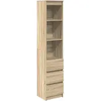 vidaXL Credenza Sonoma-quercia 37,5x35x180 cm Materiale a base di legno