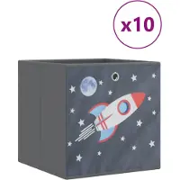vidaXL Scatole pieghevoli 10 pz. Pile grigio 32x32x32 cm