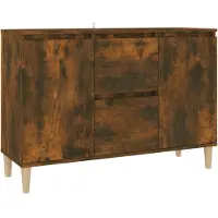 vidaXL Credenza rovere affumicato 103,5x35x70 cm materiale a base di legno