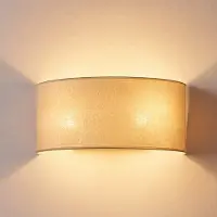 Duolla Applique Nature, color crema, larghezza 40 cm, tessuto, luce verso l'alto/verso