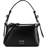 Armani Exchange per donna. XW002990AF26452UC001 Borsa con applicazioni metalliche e tracolla regolabile nera (OSFA), Nero, Casual, Polie