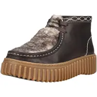 Clarks Stivaletto stringato beige / marrone scuro