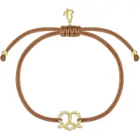 Glanzstücke Braccialetto marrone / giallo oro