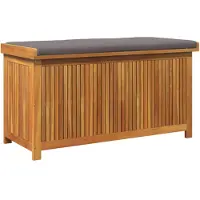 vidaXL Scatola per cuscini da esterno 113x50x60,5 cm in legno massiccio di acacia
