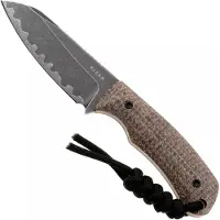 Kizer Cutlery Field Mouse 1135A2, Acid Washed 3-Layer Composite Steel, GID Canvas Micarta coltello fisso, design di Jakeb Ginsberg