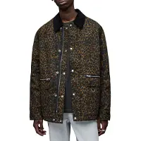 AllSaints Vanian Leo Rev Jacke Stalker Leprd/blk Taglia: L | Giacche leggere Outlet | Uomo