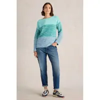 White Stuff Jana Twist Jumper Blue Multi Taglia: 16 REGULAR | Maglioni a maglia Outlet | Donna | Blu