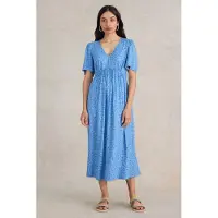 White Stuff Lucy Midi Dress Blue Multi Taglia: 10 PETITE | Abiti Midi Outlet | Donna | Blu