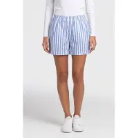 Rich & royal Striped Cotton Shorts Skyway Blue Taglia: 38 | Pantaloncini Outlet | Donna | Blu